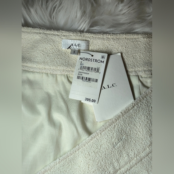 A.L.C. Cream Mini Skirt Textured Wrap Design Medium sz 6‎ Cora Skirt - Picture 10 of 14